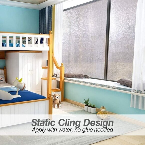 Window Film Privacy Protection Sticker Static Cling Easy Remove 17.7" x 78.7" - Picture 5 of 6